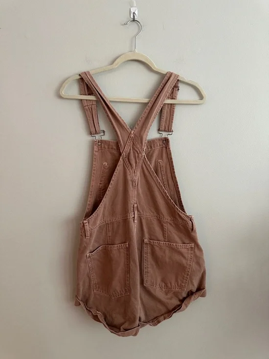 Free People Ziggy Overall Shortalls - Sand - Size XS - Picture 7 of 7